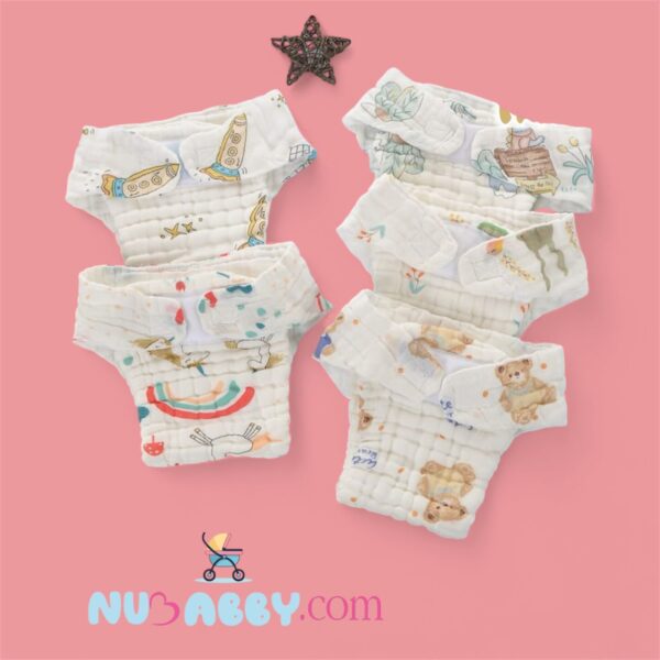 MUSLIN 6 LAYERS DIAPER/BURP CLOTH 5 PCS PACK